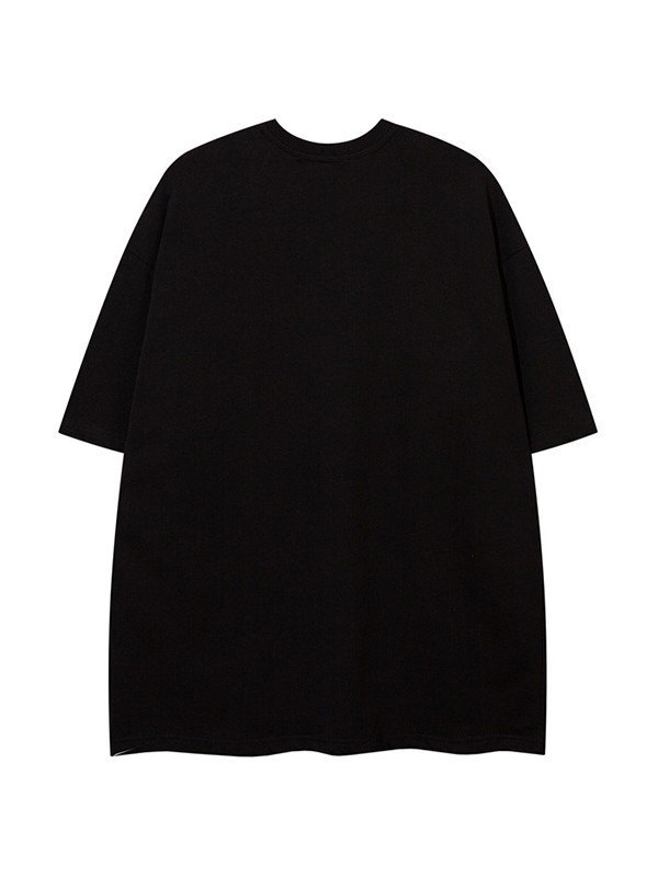 Men's Rhinestone Letter Short Sleeve Tee-1