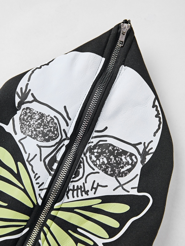 Men's Skull Skeleton Print Oversized Hoodie-4