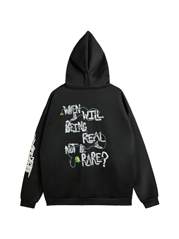 Men's Skull Skeleton Print Oversized Hoodie-3