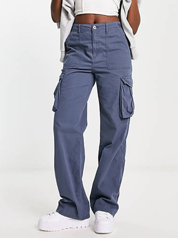 Versatile High Rise Multi Pocket Cargo Pants-1