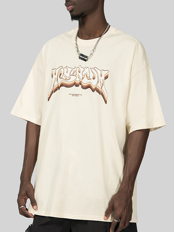 Men's Printed Oversized Short Sleeve Tee-1