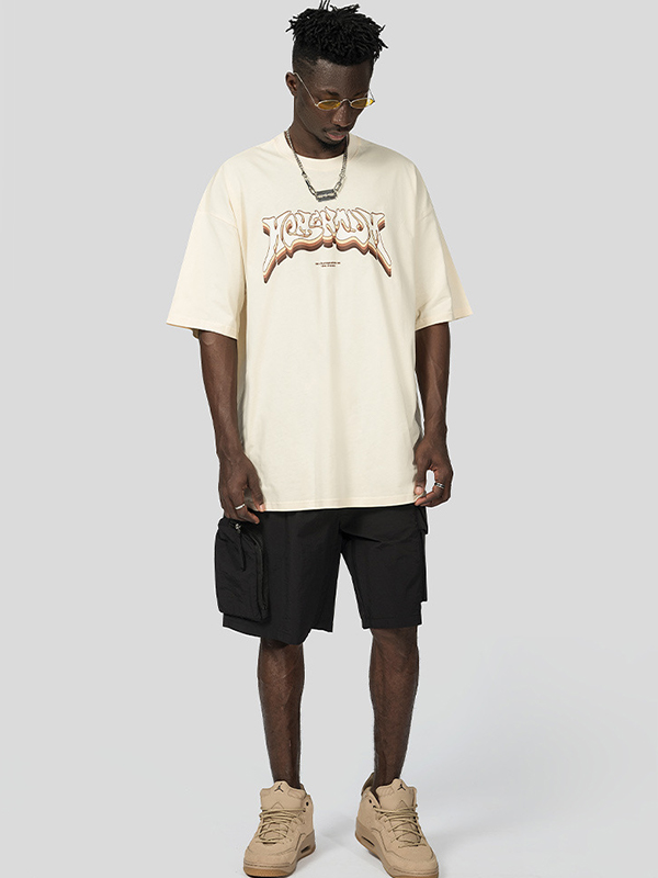 Men's Printed Oversized Short Sleeve Tee-2
