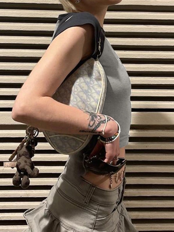 Retro Star Raglan Sleeve Cropped Top-1