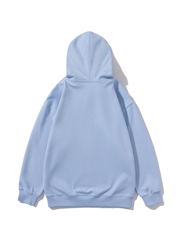 Men’s Solid Color Comfort Cotton Drawstring Oversized Hoodie-1