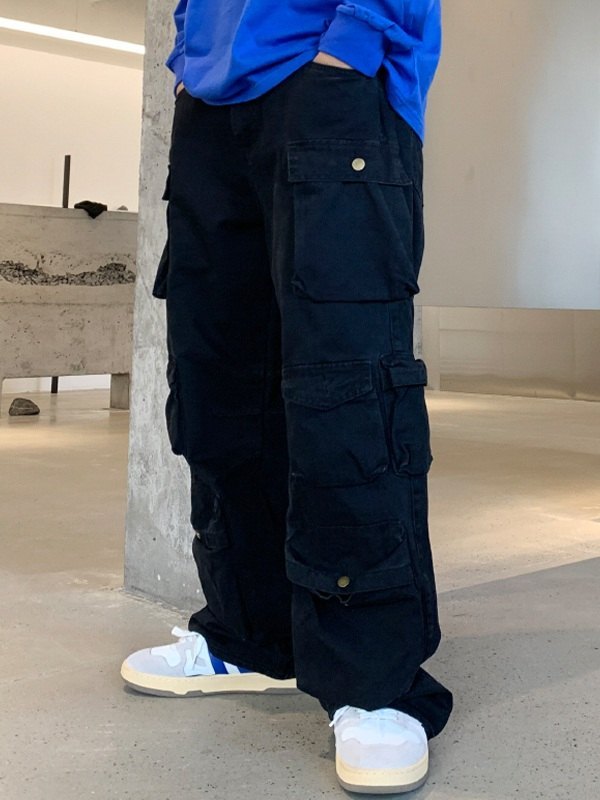Men's Multi Pockets Loose Cargo Pants-1