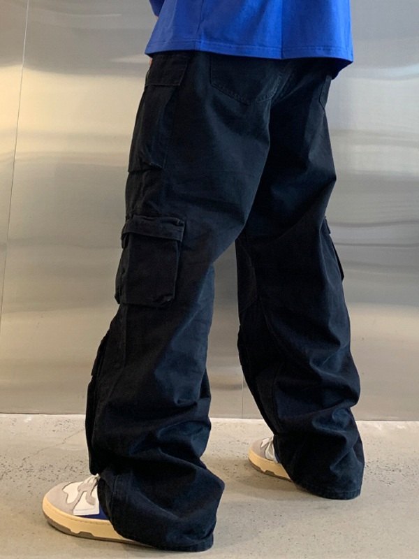Men's Multi Pockets Loose Cargo Pants-4