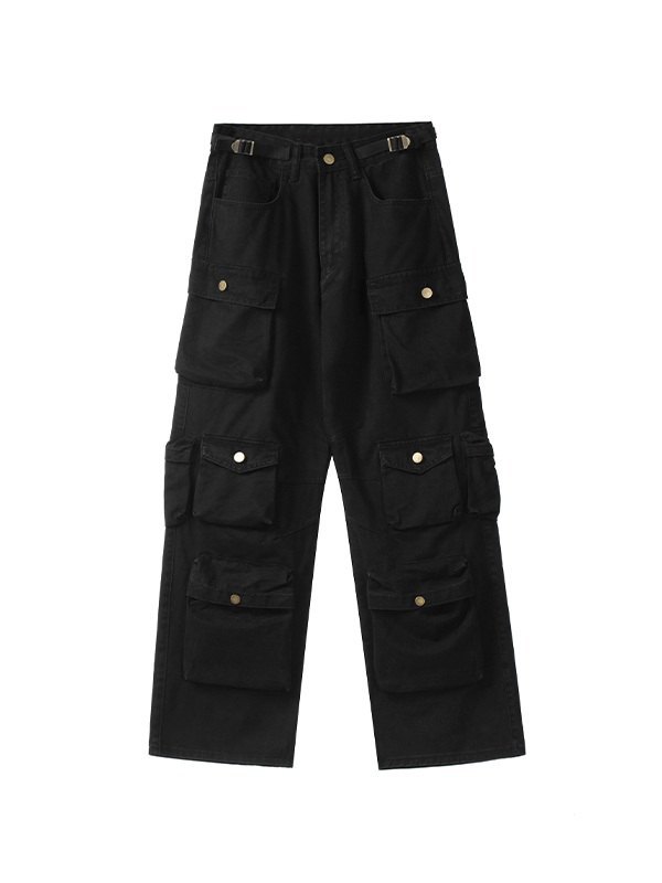 Men's Multi Pockets Loose Cargo Pants-5