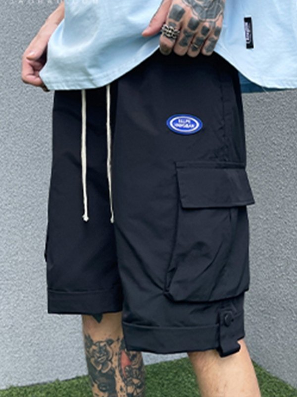 Men's Straight Leg Cargo Shorts-1