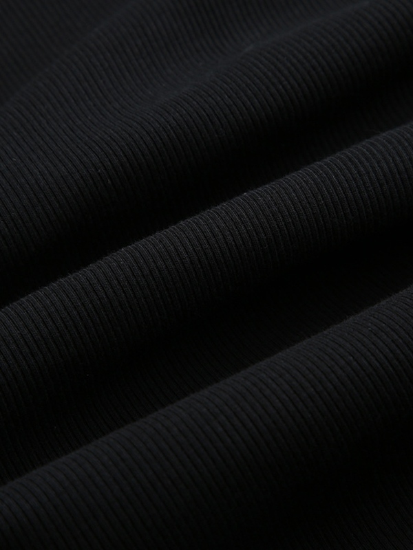 Solid Drawstring Lace Up Long Sleeve Knit-6